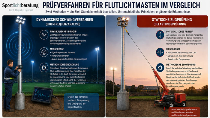 Prüfverfahren von Kandelabern