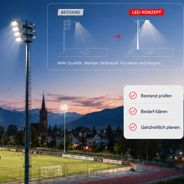 Lassen Sie uns gemeinsam die beste Beleuchtungslösung für Ihre Sportanlage entwickeln