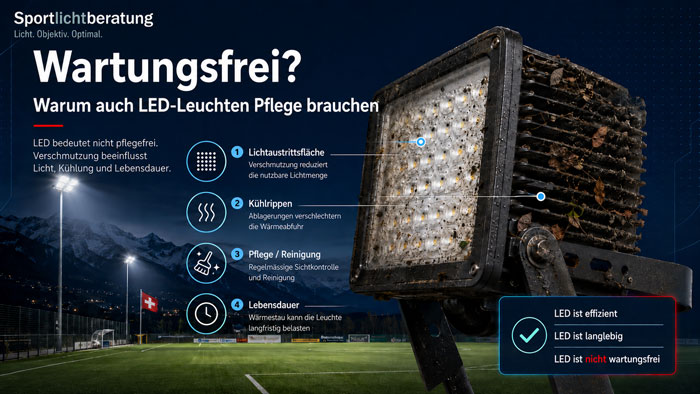 Wartungsfrei - Warum auch LED-Leuchten Pflege brauchen